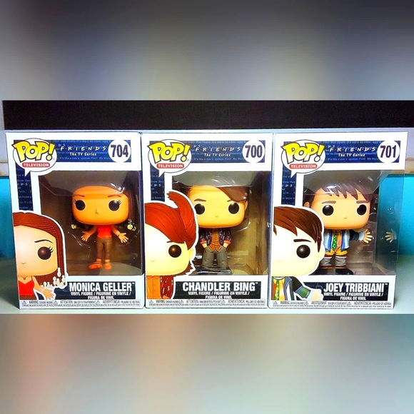 Funko Pop Friends 700 Chandler Bing 701 Joey Tribbiani 704 Monica